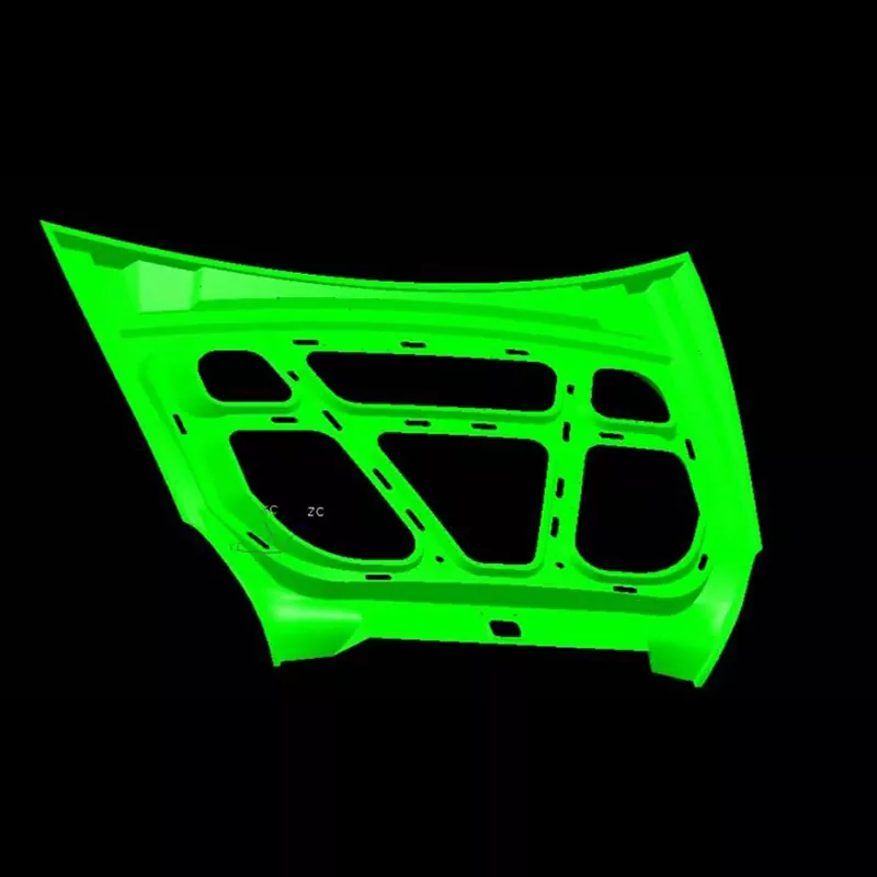 Stampo per stampaggio pannello interno cofano automobilistico