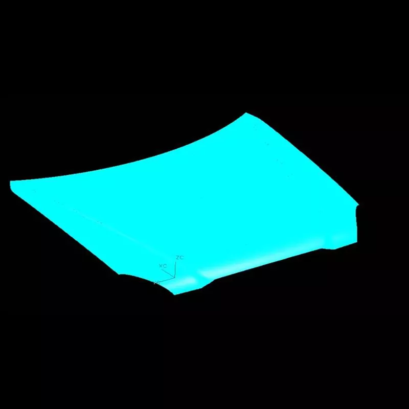 Stampo per stampaggio pannello esterno cofano automobilistico