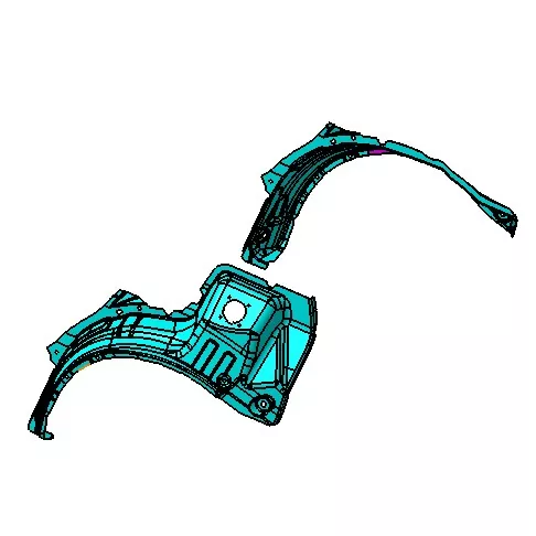 Stampo per iniezione copriruota per passaruota automobilistico